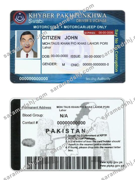 Pakistan driver license